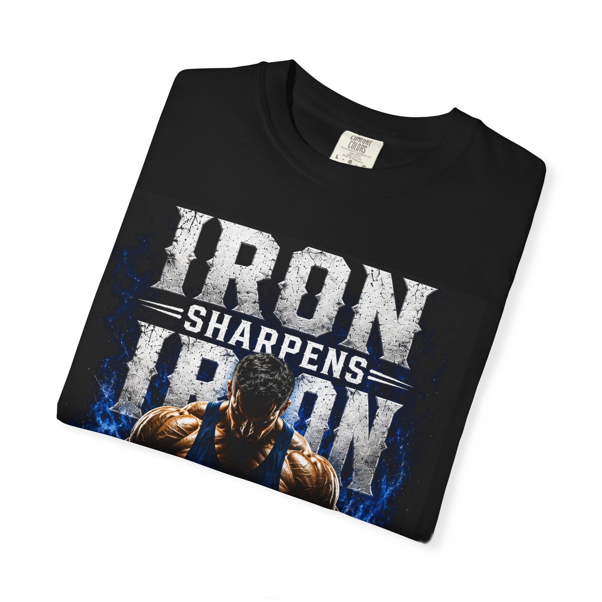 Iron Sharpens Iron Gym T-Shirt — "Iron Sharpens Iron" Motivational Workout Tee