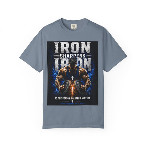 Iron Sharpens Iron Gym T-Shirt — "Iron Sharpens Iron" Motivational Workout Tee