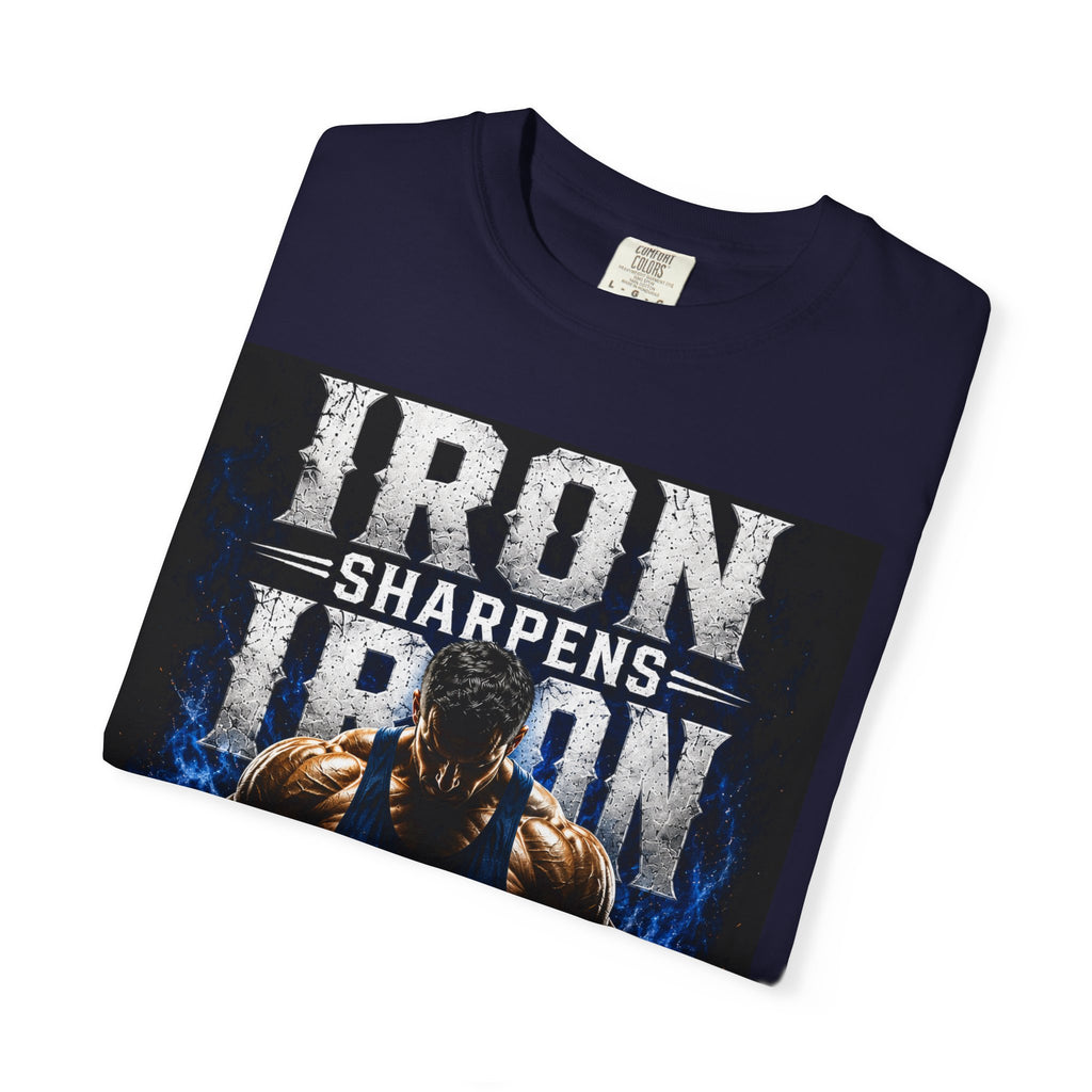 Iron Sharpens Iron Gym T-Shirt — "Iron Sharpens Iron" Motivational Workout Tee