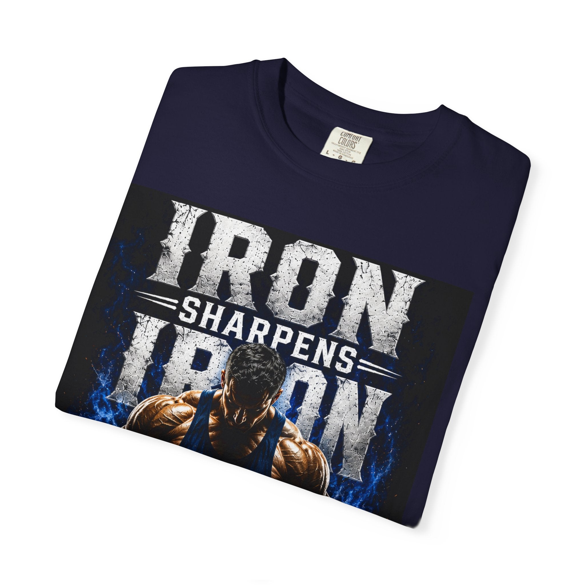 Iron Sharpens Iron Gym T-Shirt — "Iron Sharpens Iron" Motivational Workout Tee