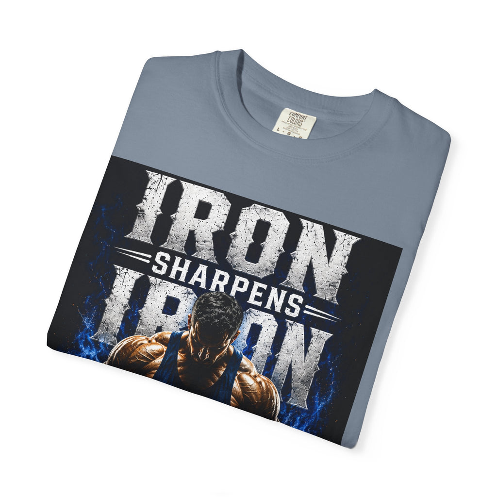 Iron Sharpens Iron Gym T-Shirt — "Iron Sharpens Iron" Motivational Workout Tee