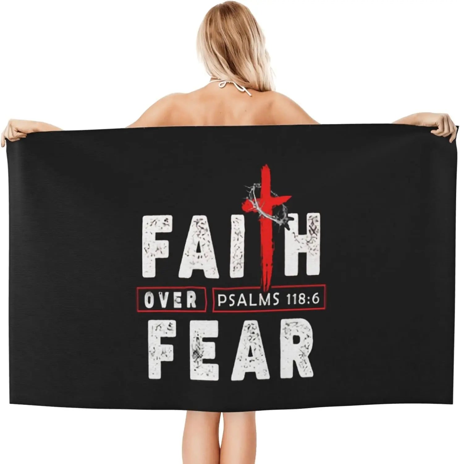 Faith Over Fear Workout Towel