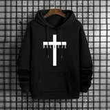 Jesus Cross Printed Men Hoodies thumbnail 6