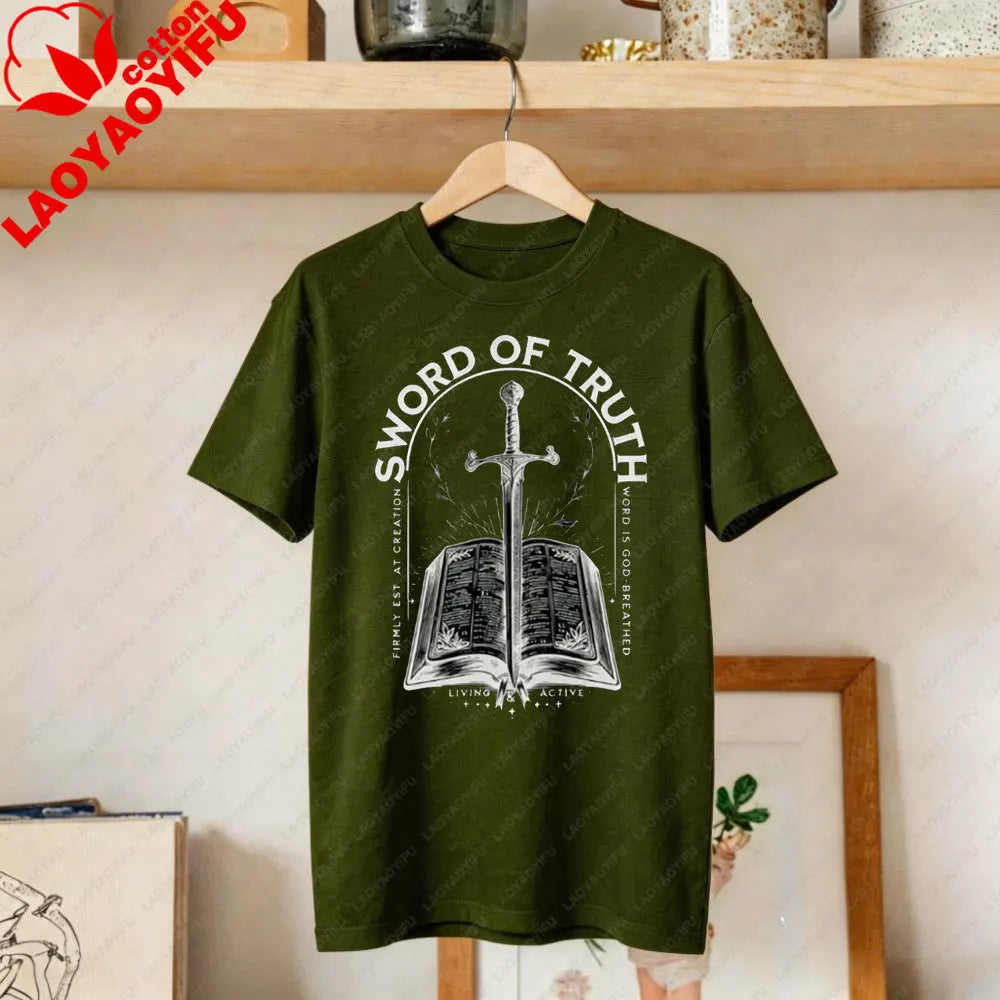 Sword of Truth King Jesus Scripture Tee Shirt