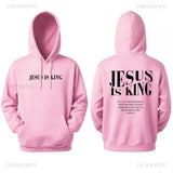 Jesus Is King Sweatshirt Jesus Women Long Seleeve Hoodie thumbnail 7
