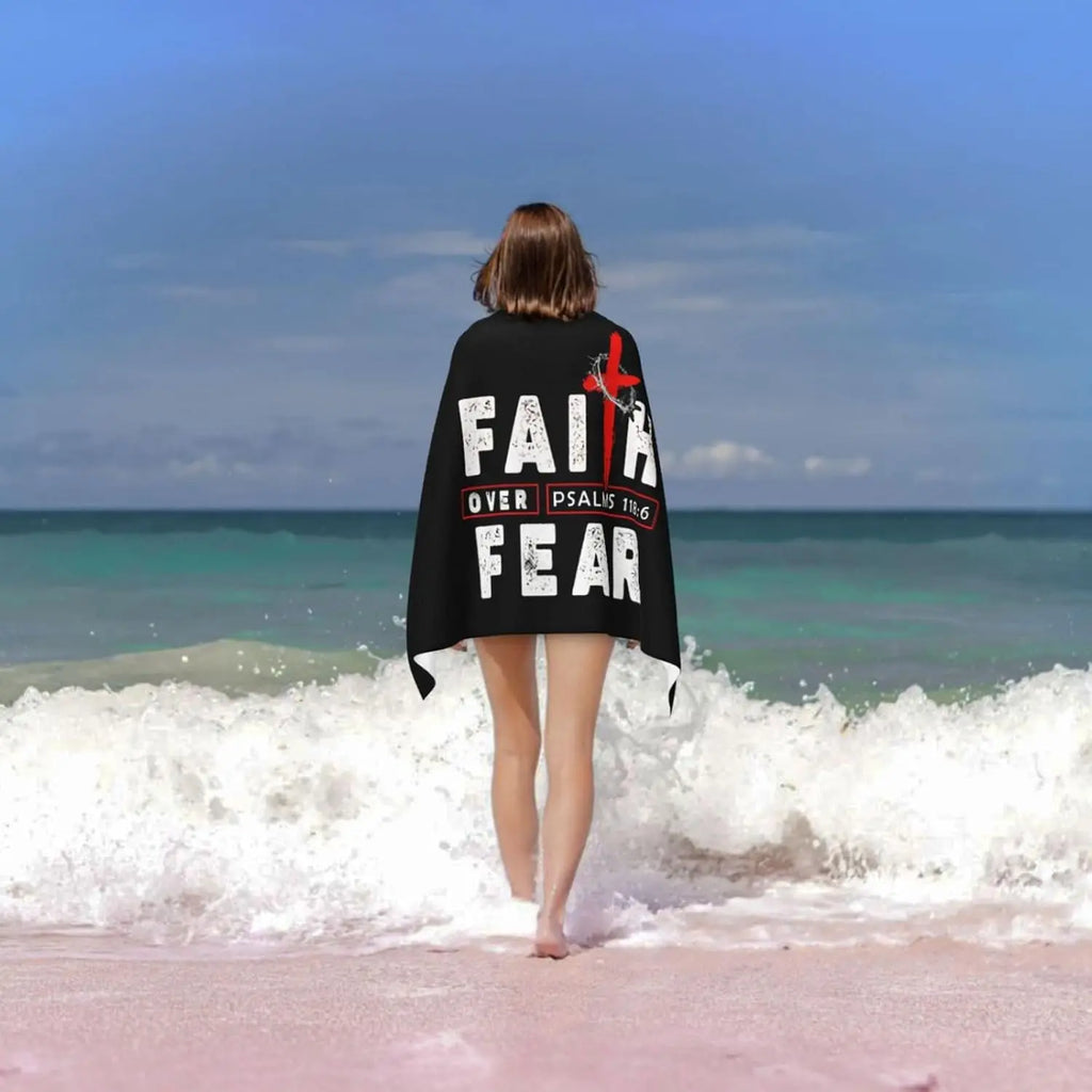 Faith Over Fear Workout Towel