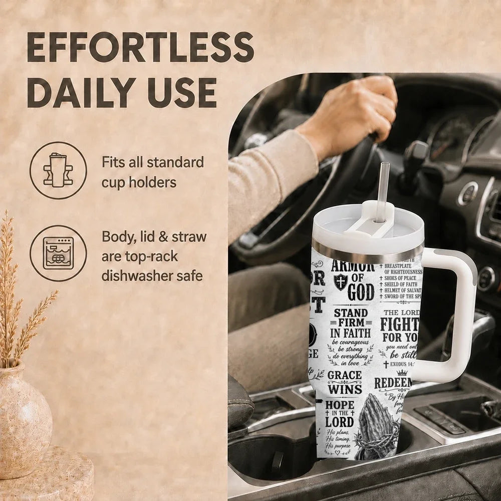 Man Of God Christian Faith Vacuum Steel Insulated Tumbler