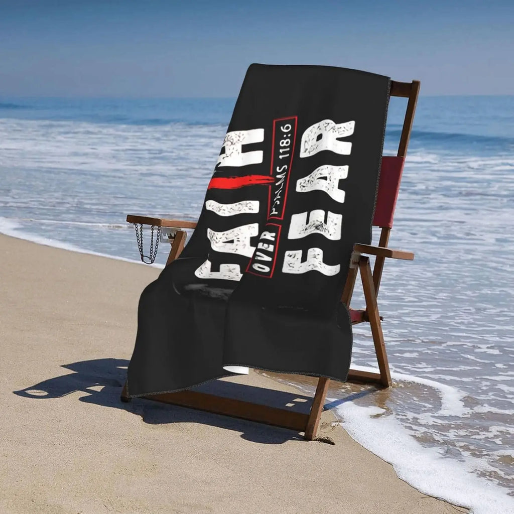 Faith Over Fear Workout Towel