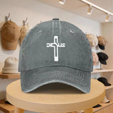 A Men'S Baseball Cap Featuring a Cross Design thumbnail 8