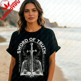 Sword of Truth King Jesus Scripture Tee Shirt thumbnail 8