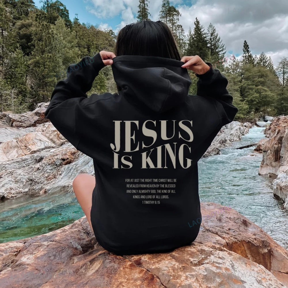 Jesus Is King Sweatshirt Jesus Women Long Seleeve Hoodie