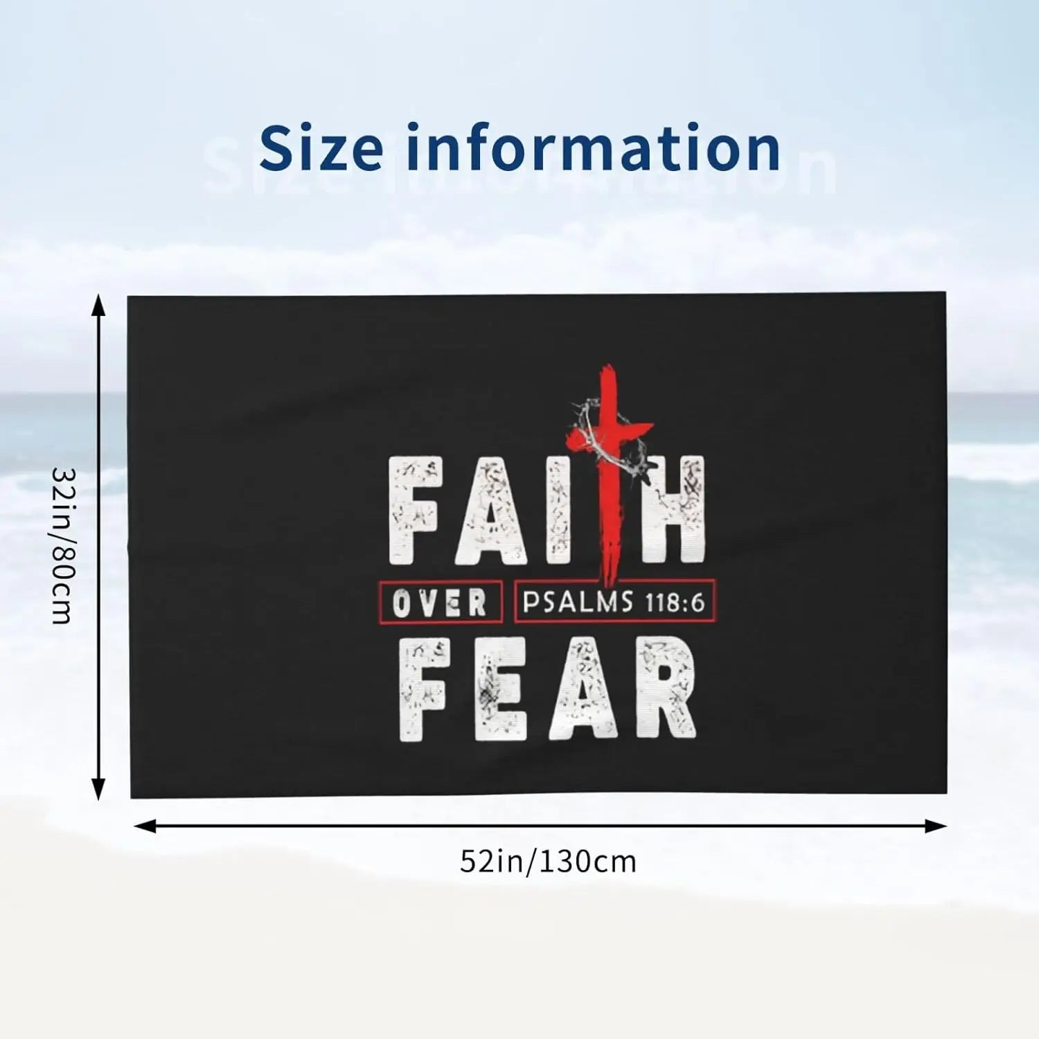 Faith Over Fear Workout Towel
