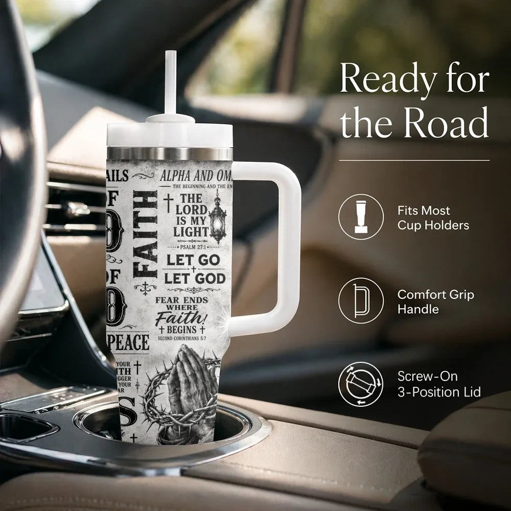 Man Of God Christian Faith Vacuum Steel Insulated Tumbler