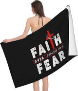 Faith Over Fear Workout Towel thumbnail 1