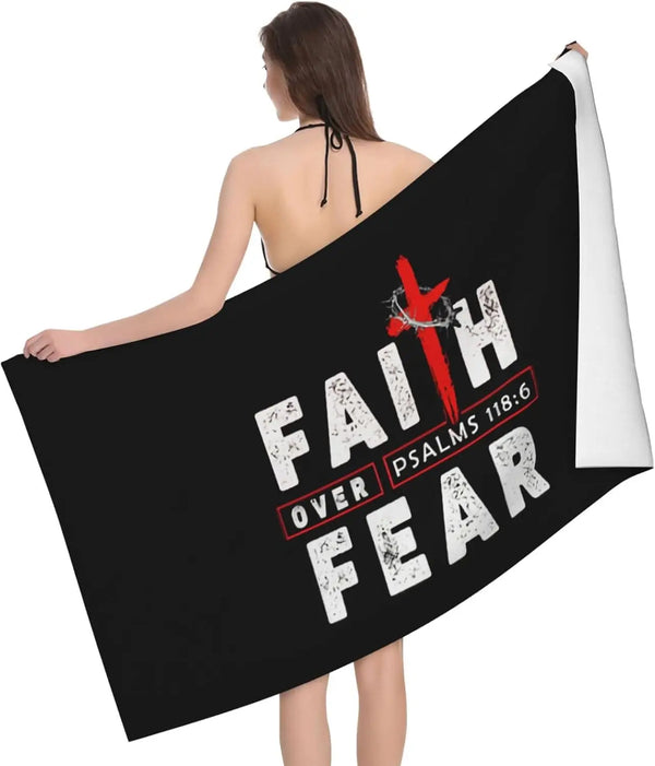 Faith Over Fear Workout Towel