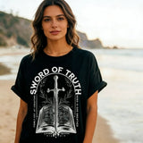 Sword of Truth King Jesus Scripture Tee Shirt thumbnail 1