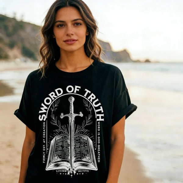 Sword of Truth King Jesus Scripture Tee Shirt
