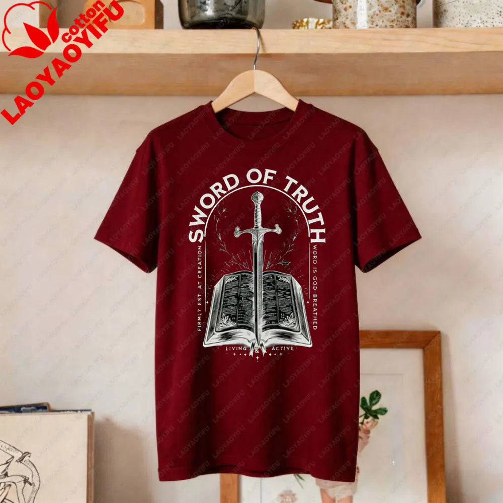 Sword of Truth King Jesus Scripture Tee Shirt