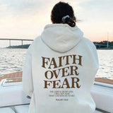 Faith Overcomes Fear - Christian Hooded Sweatshirts thumbnail 1