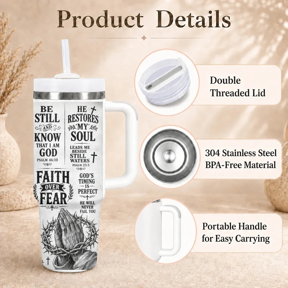 Man Of God Christian Faith Vacuum Steel Insulated Tumbler